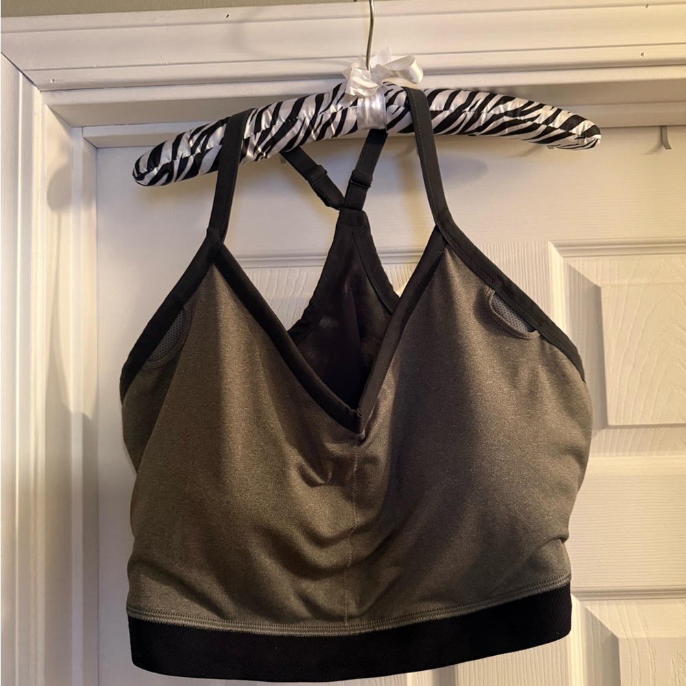 Nike Black and Gray Women's Sports Bra